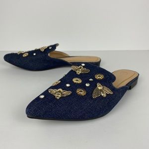 Women’s EST 1946 Pointed Toe Denim Mule Size 9